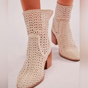 Free People Emery Crochet Boots.....NEW NEVER WORN